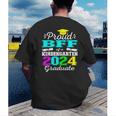 Proud Bff Of Kindergarten Graduate 2024 Graduation Bff Men's Back Print T-Shirt