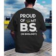 Proud Of My BS In Biology Graduation T-Shirt Men's Back Print T-Shirt