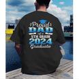 Proud Dad Of 5th Grade Graduate 2024 Elementary Graduation Men's Back Print T-Shirt