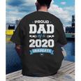 Proud Dad Of A Class Of 2020 Graduate TShirt Graduation Men's Back Print T-Shirt
