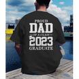 Proud Dad Graduation Senior 23 Grad Class Of 2023 Men's Back Print T-Shirt