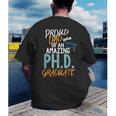 Proud Dad PhD Doctoral Graduation Doctorate Degree EdD PsyD Men's Back Print T-Shirt