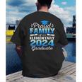 Proud Family Of 5th Grade Graduate 2024 Family Graduation Men's Back Print T-Shirt