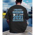Proud Godson Of a 2021 Graduate School Graduation Family Men's Back Print T-Shirt