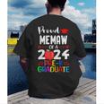 Proud MEMAW Of 2024 Pre-K Graduation Graduate Senior 2024 Men's Back Print T-Shirt
