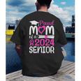 Proud Mom Of A 2024 Senior Graduation Men's Back Print T-Shirt Proud Mom Of A 2024 Senior Graduation Men's Back Print T-Shirt