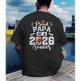 Proud Papa Of A 2026 Senior Football Graduation Dad Men's Back Print T-Shirt