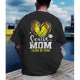 Proud Senior Mom Class Of 2026 Softball Graduation Heart Men's Back Print T-Shirt
