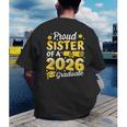 Proud Sister Of A 2026 Graduate Senior Class Graduation Men's Back Print T-Shirt