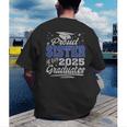 Proud Sister Of Two Class Of 2025 Graduates Twins Graduation Men's Back Print T-Shirt