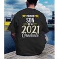 Proud Son Of A 2021 Graduate Graduation Clothes MBA PhD Men's Back Print T-Shirt