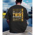 Proud Twin Of a 2025 Graduate Grad Prom Graduation Squad 25 Men's Back Print T-Shirt