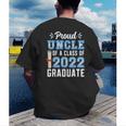 Proud Uncle Of A Class Of 2022 Graduate 22 Senior Graduation Men's Back Print T-Shirt