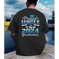 Proud Uncle Of Two 2024 Graduate Class 2024 Graduation Men's Back Print T-Shirt