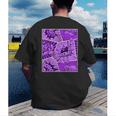 Purple Comic Book Purple Color Graphic Men's Back Print T-Shirt Purple Comic Book Purple Color Graphic Men's Back Print T-Shirt