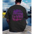 Quietly Thriving In Fictional Realms Book Lovers Men's Back Print T-Shirt