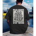 Read Books Stay Weird Introvert Book Lover Book Men's Back Print T-Shirt Read Books Stay Weird Introvert Book Lover Book Men's Back Print T-Shirt