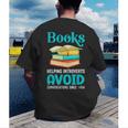 Sarcastic Books Anti Social Introvert Book Conversation Men's Back Print T-Shirt Sarcastic Books Anti Social Introvert Book Conversation Men's Back Print T-Shirt