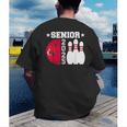 Senior 2025 Bowling Player Class Of 2025 Graduation Seniors Men's Back Print T-Shirt