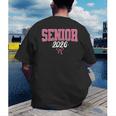 Senior 2026 Pink Coquette Bow Class Of 2026 Graduation Women Men's Back Print T-Shirt
