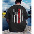 Senior Class Of 2026 Patriotic American USA Flag Graduation Men's Back Print T-Shirt
