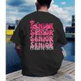 Senior Class Of 2026 Pink Coquette Bow Graduation 2026 Men's Back Print T-Shirt