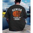 Senior Mom Class Of 2026 Basketball Graduation Men's Back Print T-Shirt