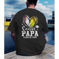 Senior Papa Class Of 2026 Baseball Softball Graduation Heart Men's Back Print T-Shirt
