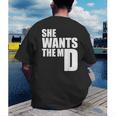 She Wants The MD Shirt Medical Graduation Doctor Men's Back Print T-Shirt