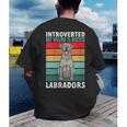 Silver Labrador Retriever Introvert Silver Lab Men's Back Print T-Shirt Silver Labrador Retriever Introvert Silver Lab Men's Back Print T-Shirt