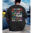 So Long Preschool Kindergarten Here I Come Graduation Men's Back Print T-Shirt