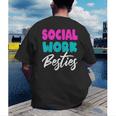 Social Worker Work Coworkers Best Friend Graduation MSW Men's Back Print T-Shirt