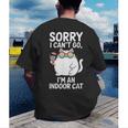 Sorry I Can’t Go I’m An Indoor Cat Introvert Cat Men's Back Print T-Shirt Sorry I Can’t Go I’m An Indoor Cat Introvert Cat Men's Back Print T-Shirt