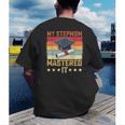 My Stepmom Mastered It Master's Degree Graduation Vintage Men's Back Print T-Shirt