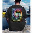 Straight Outta Pre-K Class Of 2022 Preschool Graduation Men's Back Print T-Shirt