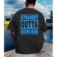 Straight Outta Second Grade Graduation Class Men's Back Print T-Shirt