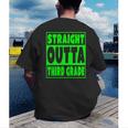 Straight Outta Third Grade Graduation Class Men's Back Print T-Shirt