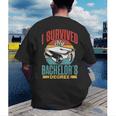 I Survived My Bachelor's Degree Party Bachelor Graduation Men's Back Print T-Shirt