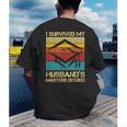 I Survived My Husband's Master's Degree Graduation Men's Back Print T-Shirt