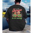Tis The Season Book Reading Gingerbread Teacher Librarian Men's Back Print T-Shirt Tis The Season Book Reading Gingerbread Teacher Librarian Men's Back Print T-Shirt