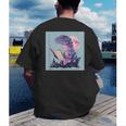 Trex Reading Book Dinosaur Men's Back Print T-Shirt