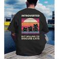 Unique Art For Introverted Cat Fans -Adults Cat Humorous Introvert Small Men's Back Print T-Shirt Unique Art For Introverted Cat Fans -Adults Cat Humorous Introvert Small Men's Back Print T-Shirt