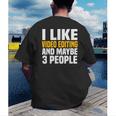 Video Editor Introvert Editing Production Filmmaking Job Men's Back Print T-Shirt Video Editor Introvert Editing Production Filmmaking Job Men's Back Print T-Shirt