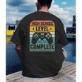 Vintage Class Of 2024 High School Graduation Student Men's Back Print T-Shirt