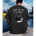 Women's First Of All I’m A Delight Cute Cat Books Coffee Humor Men's Back Print T-Shirt Women's First Of All I’m A Delight Cute Cat Books Coffee Humor Men's Back Print T-Shirt