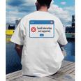 Anti Social Introvert Social Interaction Not Supported Men's Back Print T-Shirt Anti Social Introvert Social Interaction Not Supported Men's Back Print T-Shirt
