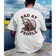 Bad At People Ferret Introvert Saying Slogan Tee Men's Back Print T-Shirt Bad At People Ferret Introvert Saying Slogan Tee Men's Back Print T-Shirt