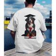Bernese Mountain Dog Graduation Cap Graduate Training School For Men Women Girls Kids Men's Back Print T-Shirt