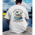 Books Helping Introvert Avoid Conversation Men's Back Print T-Shirt Books Helping Introvert Avoid Conversation Men's Back Print T-Shirt