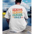 Class Of 2023 Senior 2023 Graduation Retro Seniors Men's Back Print T-Shirt